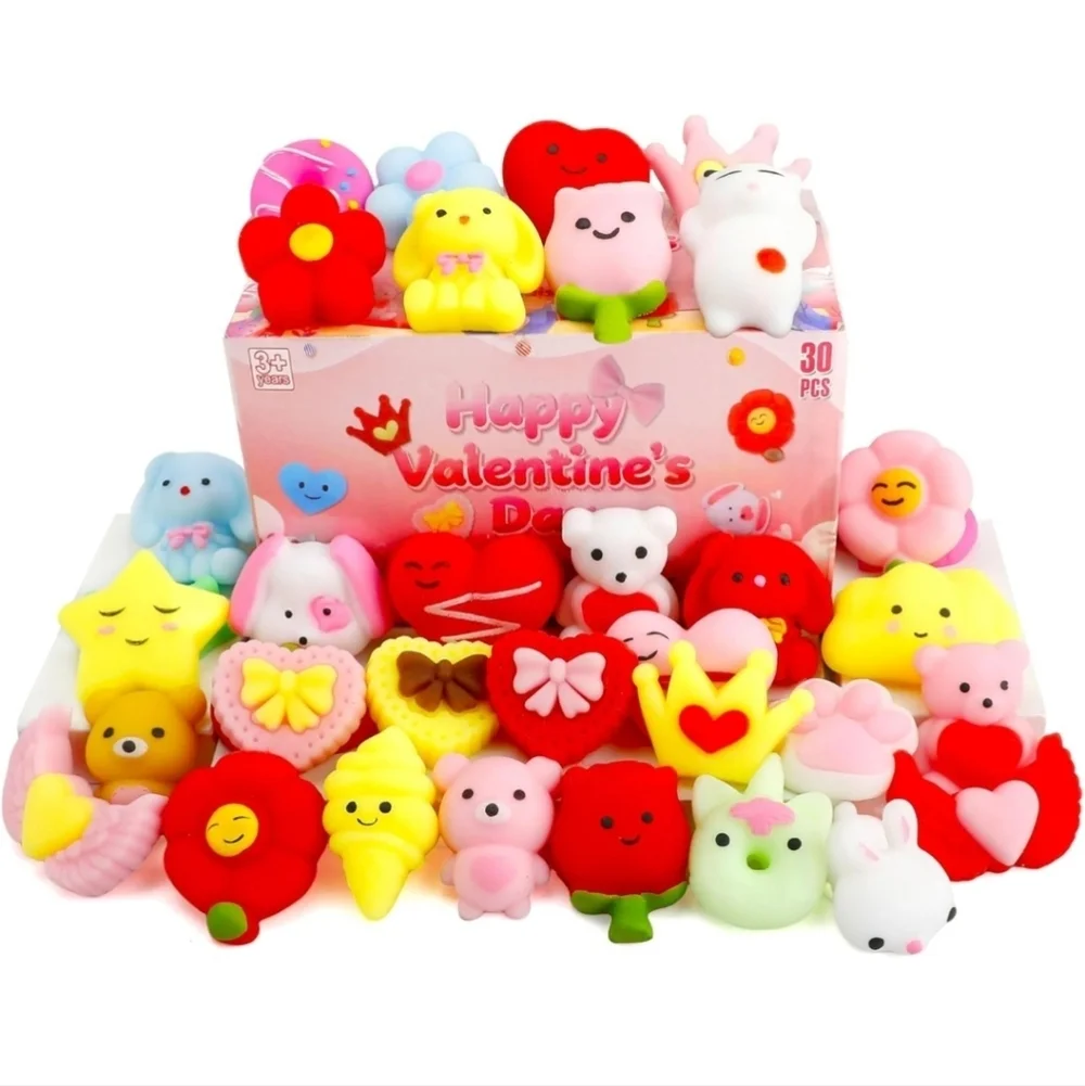 Colorful Squishy Toy Set for Kids 30 Pc